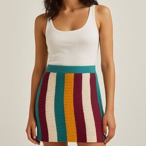 Solid & Striped Rosie Skirt XL NWT | Crochet Knit Mini | Boho Retro Y2K Vibe